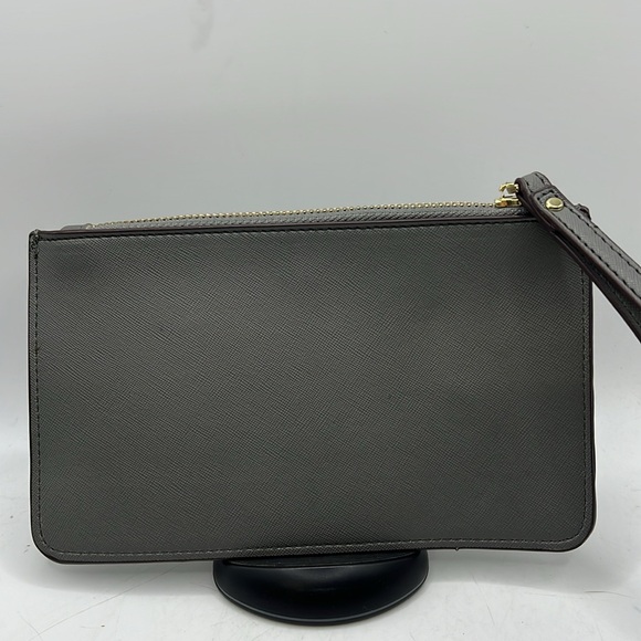 Kate Spade Wristlet Clutch Wallet Flat Thin Slim Gray Money Card Phone Holder - Picture 4 of 15